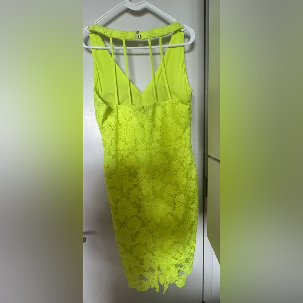 Vibrant Yellow Lace Dress